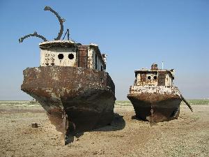 Bizarrer Schiffsfriedhof in Kasachstan